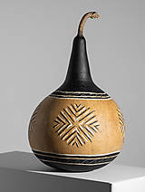 Dekorácie - Gourd #G25 | Kalabasa, prírodná drevená dekorácia - 16034470_