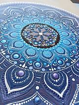 Obrazy - Ručne maľovaná bodkovaná mandala - Mandala šťastia - 16032211_