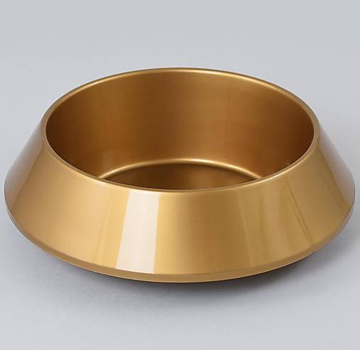 Iný materiál - Miska plastová na ikebany 26cm - Dušičky (Zlatá) - 16037143_