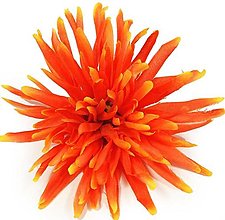 Iný materiál - Hlavička kvetu 13cm, oranžová - dekorácia - 16036859_