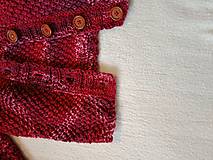 Detské oblečenie - Detský svetrík v tmavočervenom melíre - 16036614_