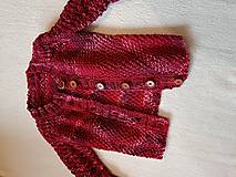 Detské oblečenie - Detský svetrík v tmavočervenom melíre - 16036615_