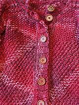 Detské oblečenie - Detský svetrík v tmavočervenom melíre - 16036619_