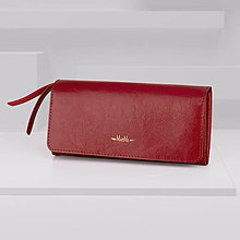Peňaženky - Dámska kožená peňaženka MARIMA - veľká   (Červená) - 16035960_