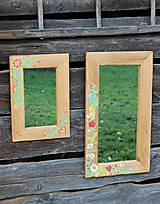 Zrkadlá - Ručne maľované dubové zrkadlo - 16038463_