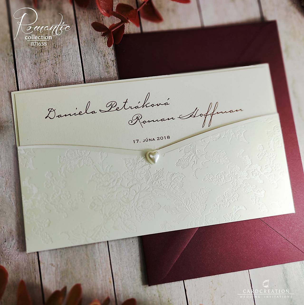 Romantické svadobné oznámenie 17165S