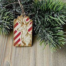 Dekorácie - Vianočná drevená visačka - 16035607_