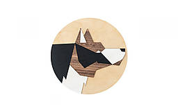 Dekorácie - Drevená dekorácia Wolf Wooden Image - 16040772_