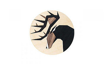 Dekorácie - Drevená dekorácia Deer Wooden Image - 16040356_