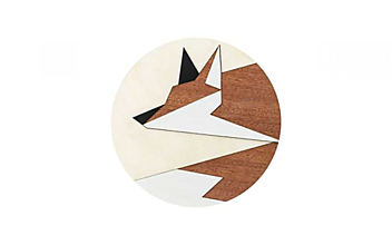 Dekorácie - Drevená dekorácia Fox Wooden Image - 16040730_