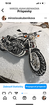 Hodiny - Ručne maľované hodiny motorka - Moto Edition - Yamaha - 16042758_