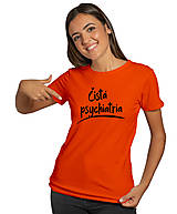Topy, tričká, tielka - Čistá psychiatria dámske (XL - Modrá) - 16040575_