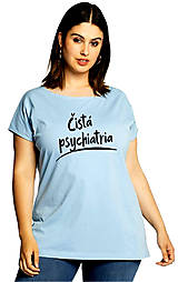 Topy, tričká, tielka - Čistá psychiatria dámske (M - Modrá) - 16040580_