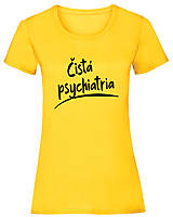 Topy, tričká, tielka - Čistá psychiatria dámske (M - Žltá) - 16040613_