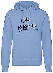 Pánske oblečenie - Čistá psychiatria mikina pánske (S - Modrá) - 16041870_