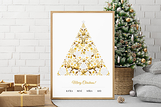 Grafika - PErsonalizovaný plagát Christmas family tree - 16039211_
