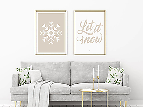 Grafika - Set 2 plagátov Let it snow - 16039216_