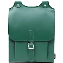 Batohy - Kožený batoh - tmavě zelený - 16042970_