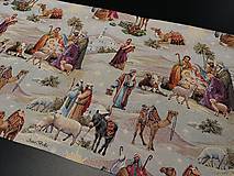 Úžitkový textil - Vianočná gobelínová štóla Svätá rodina  (32x138cm) - 16044101_