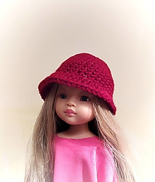 Hračky - Červený lesklý klobúčik pre Paola Reina - 16045120_