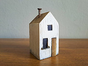 Dekorácie - Drevený dekoratívny domček - tento konkrétny kus - 16043478_