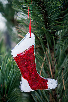 Dekorácie - Vianočné ozdoby - ponožka I. - 16043354_