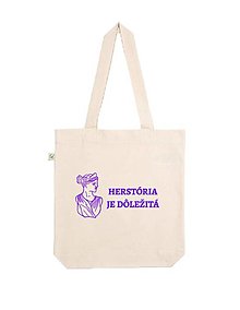 Iné tašky - Herstória je dôležitá (natural taška) - 16044653_