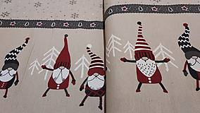 Textil - Dekoračná vianočná látka,,škriatok" - 16048396_