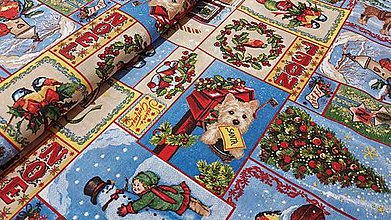 Textil - Dekoračná vianočná látka - 16048430_