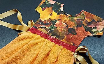 Úžitkový textil - Dekoračný uterák na rúru,,jesenné lístie" - 16048581_
