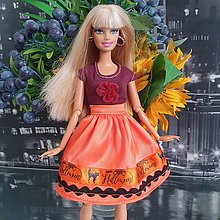 Hračky - Halloweenska sukňa pre Barbie - 16046637_