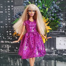 Hračky - Diamantové midi šaty pre Barbie - 16046699_