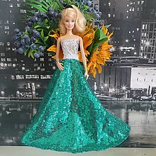 Hračky - Flitrové princeznovské šaty pre Barbie - 16046760_