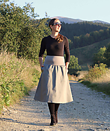 Sukne - Béžová sukňa - 16045501_