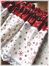Úžitkový textil - Vianočný volán - vločky - 16049012_