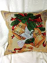 Úžitkový textil - Obliečka na vianočný vankúš Zvony - 16052486_