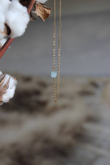 Náhrdelníky - minimalistický náhrdelník akvamarín - 16051084_