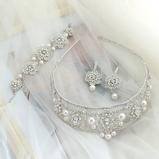 Kráľovská vintage čipkovaná tiara