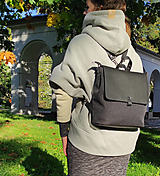 Batohy - Vanessa backpack černá s tkanou látkou - 16050065_