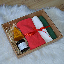 Úžitkový textil - Vianočná darčeková krabička - 16049966_