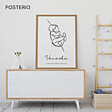 Grafika - Naše bábätko - personalizovaný plagát (OBRAZ 30x40cm) - 16049411_