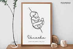 Grafika - Naše bábätko - personalizovaný plagát (OBRAZ 30x40cm) - 16049414_