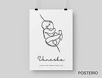 Grafika - Naše bábätko - personalizovaný plagát (OBRAZ 30x40cm) - 16049415_