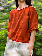 Topy, tričká, tielka - Mušelínové tričko s krátkym rukávom - 16049242_