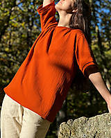 Topy, tričká, tielka - Mušelínové tričko s krátkym rukávom - 16049244_