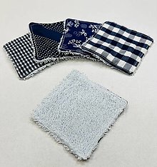 Úžitkový textil - Odličovacie tampóny (Modrá) - 16048904_