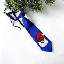 Detské doplnky - Vianočná detská kravata - modrá - 16048636_
