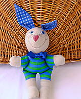FILKI optimistický zajko - farebné varianty (modrozelený s bodkovanými ušami)