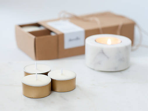 Sviečky - Sójové čajové sviečky 16 ks - 16053518_