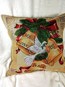 Úžitkový textil - Obliečka na vianočný vankúš Zvony (Obliečka na vianočný vankúš Zvony) - 16053361_